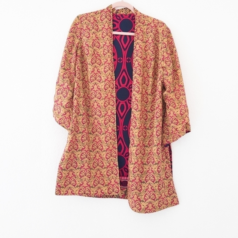 Chico's Boho Reversible Kimono 1 - Picture 5 of 9